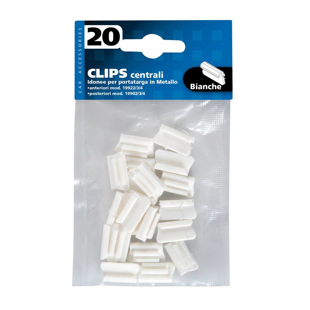 Set 20 central clips - White