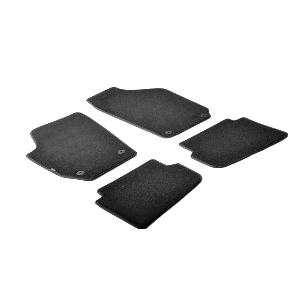 Tailored Carpet Car Mats Set Black Skoda Fabia 4p 09 01 04 07