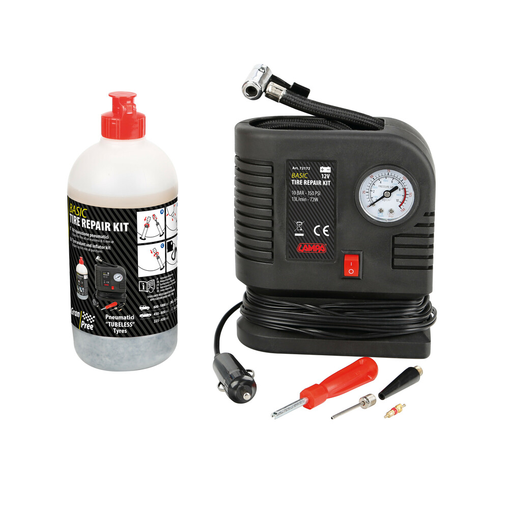 Gran Pree, tyre sealant and inflator kit