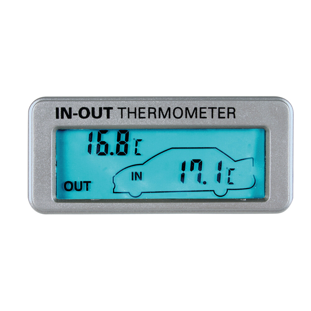Termometro luminoso per autoorologio elettronico a doppia temperatura  all'interno e all'esterno dell'auto