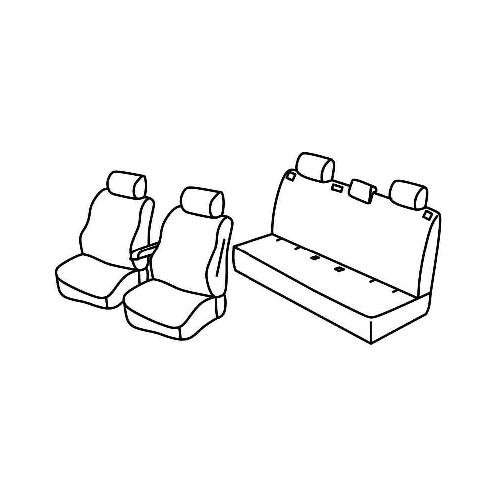Set Sitzbezüge Superior - Schwarz/Grau - kompatibel für Dacia