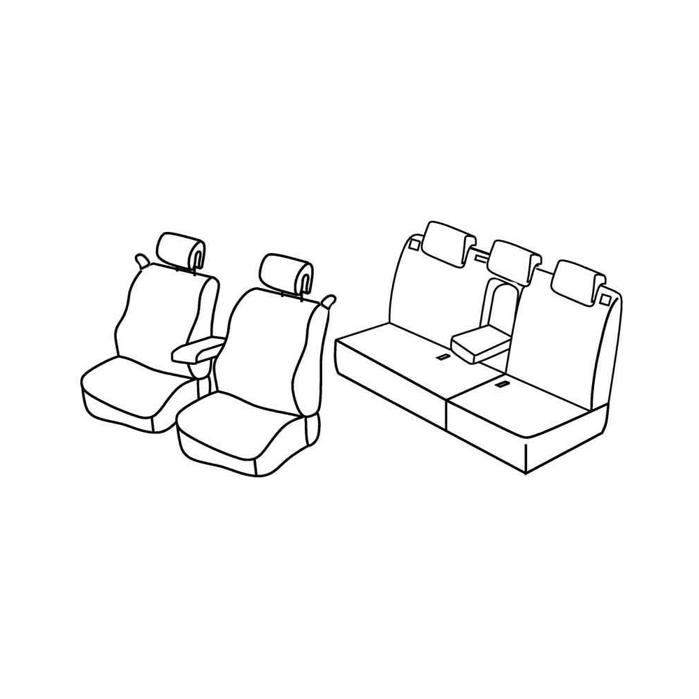 Housse siège auto Renault MEGANE 2 - Compatible Airbag, Isofix