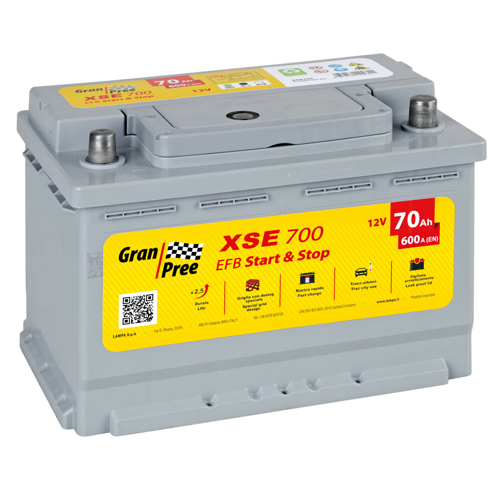 Battery 12V - Gran Pree Start-Stop EFB - 70 Ah - 600 A - L3