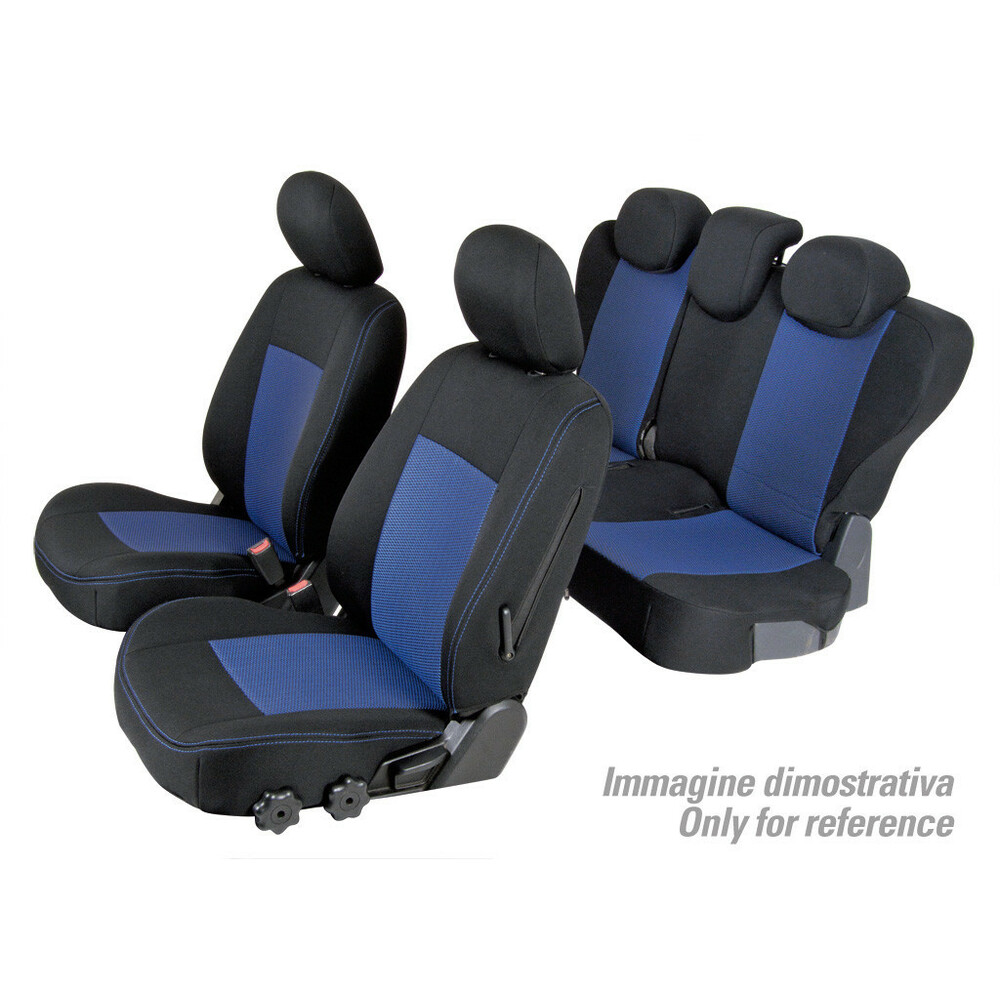 Superior seat covers - Black/Blue - compatible for Volvo C30 (10/06>03/13)