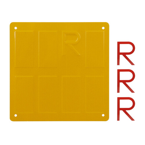 Temporary repeater plate for tractors and agricultural vehicles - 165x165 mm