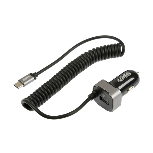 Lampa 38966 USB Stecker mit Doppel Stecker Zigarettenanzünder 12/24 V