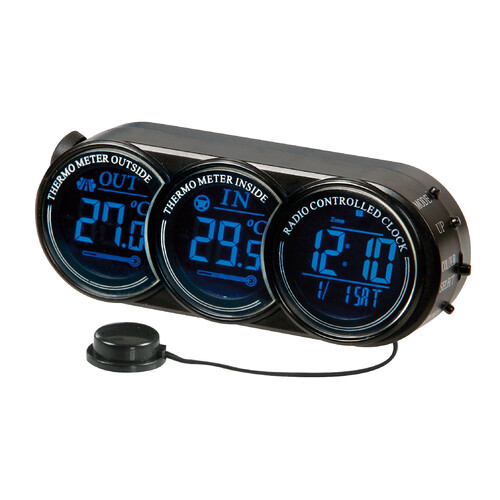 DanLink Auto Thermometer Uhr mit Blauer Hintergrundbeleuchtung, 2