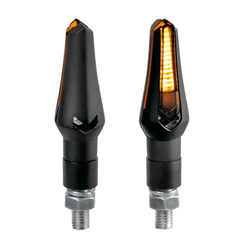 Abbigliamento Moto e Accessori - Frecce Led Moto Indicatori Direzione 12V  Luce Arancione Universali Nero